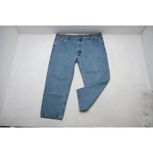 Levi's 550 Relaxed Fit Straight Blue Denim Jeans Rugged Mens Sz 50 x 30